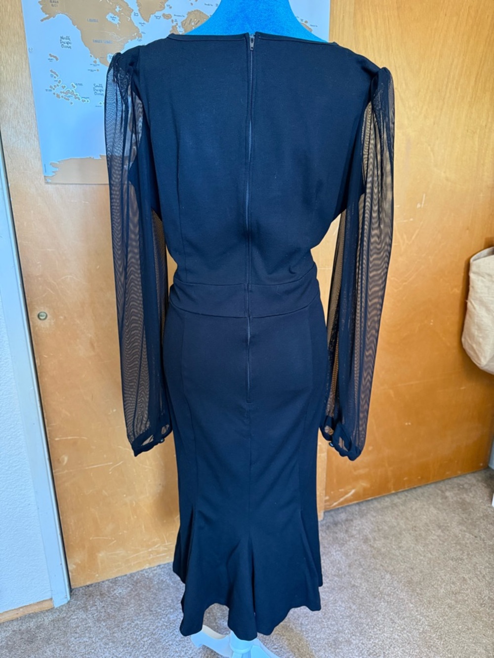 Elvira x PUG Clothing Mila Dress in Black Ponte - Picture 3 of 5